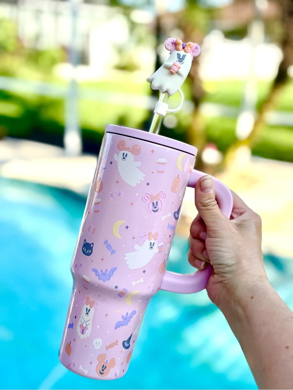 Exclusive New 2026 Disney Halloween Pink Tumbler Mickey Minnie Ghost Boo To You
